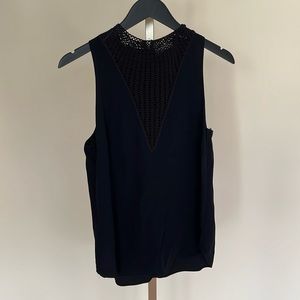 A.L.C Black Crochet Blouse